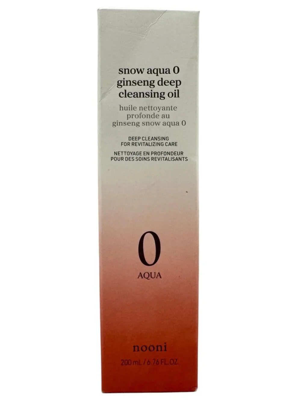 2 Pack Nooni Snow Aqua Zero Ginseng Deep Cleansing Oil 200 ml each EXP 05/2027